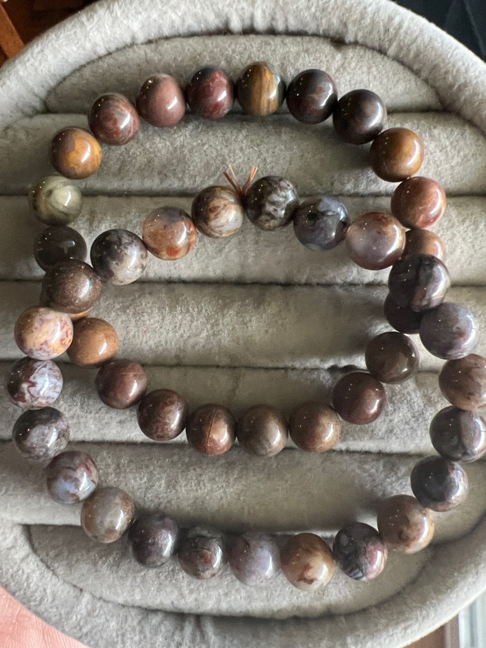 Natural Pietersite Beaded Bracelet - Set